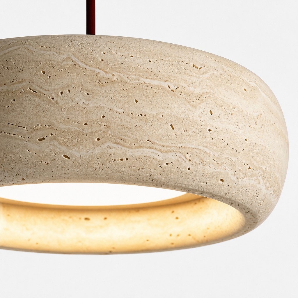 Suspension lumineuse Kairis texture pierre naturelle