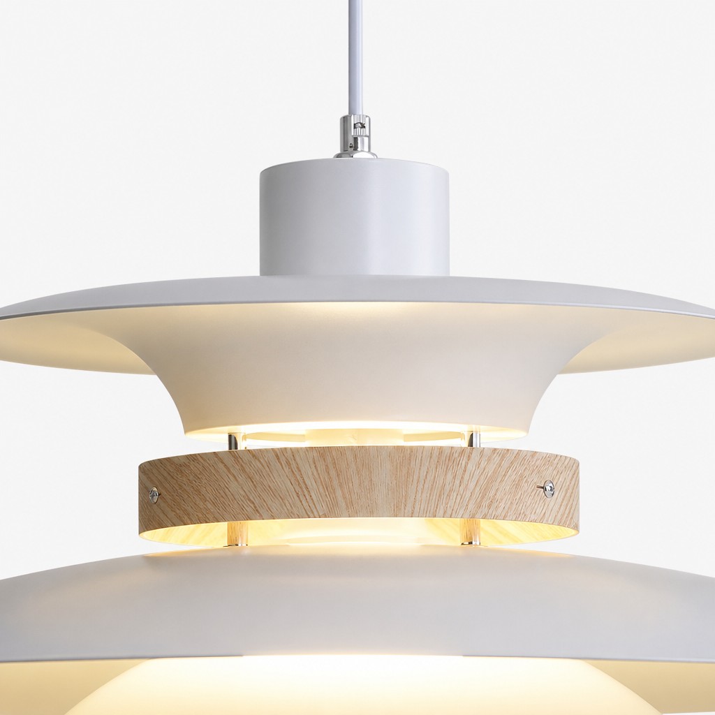 Layered hanging light close detail
