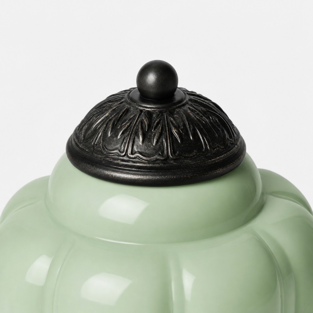 Eloise wall sconce scalloped glass and top detail