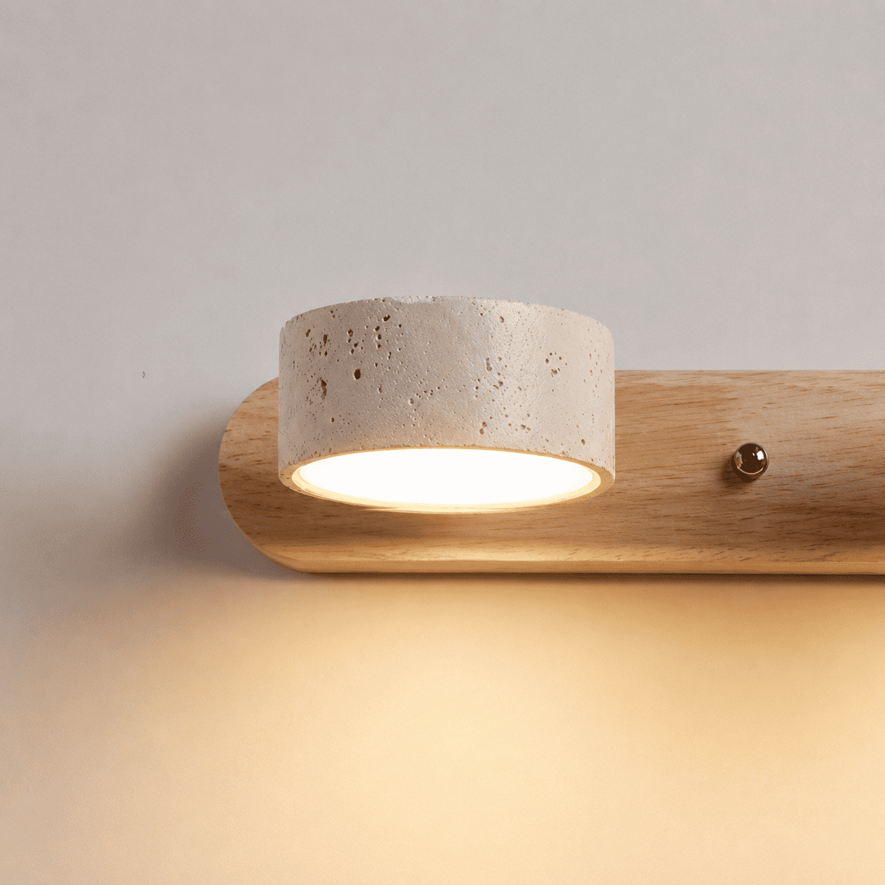 Travira shade and wood backplate detail
