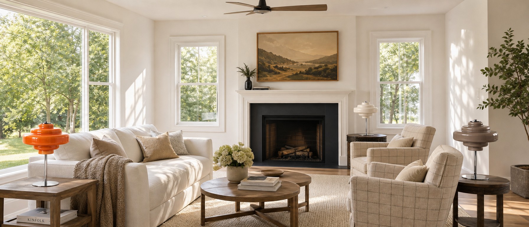 Koloro Collection living room lighting scene