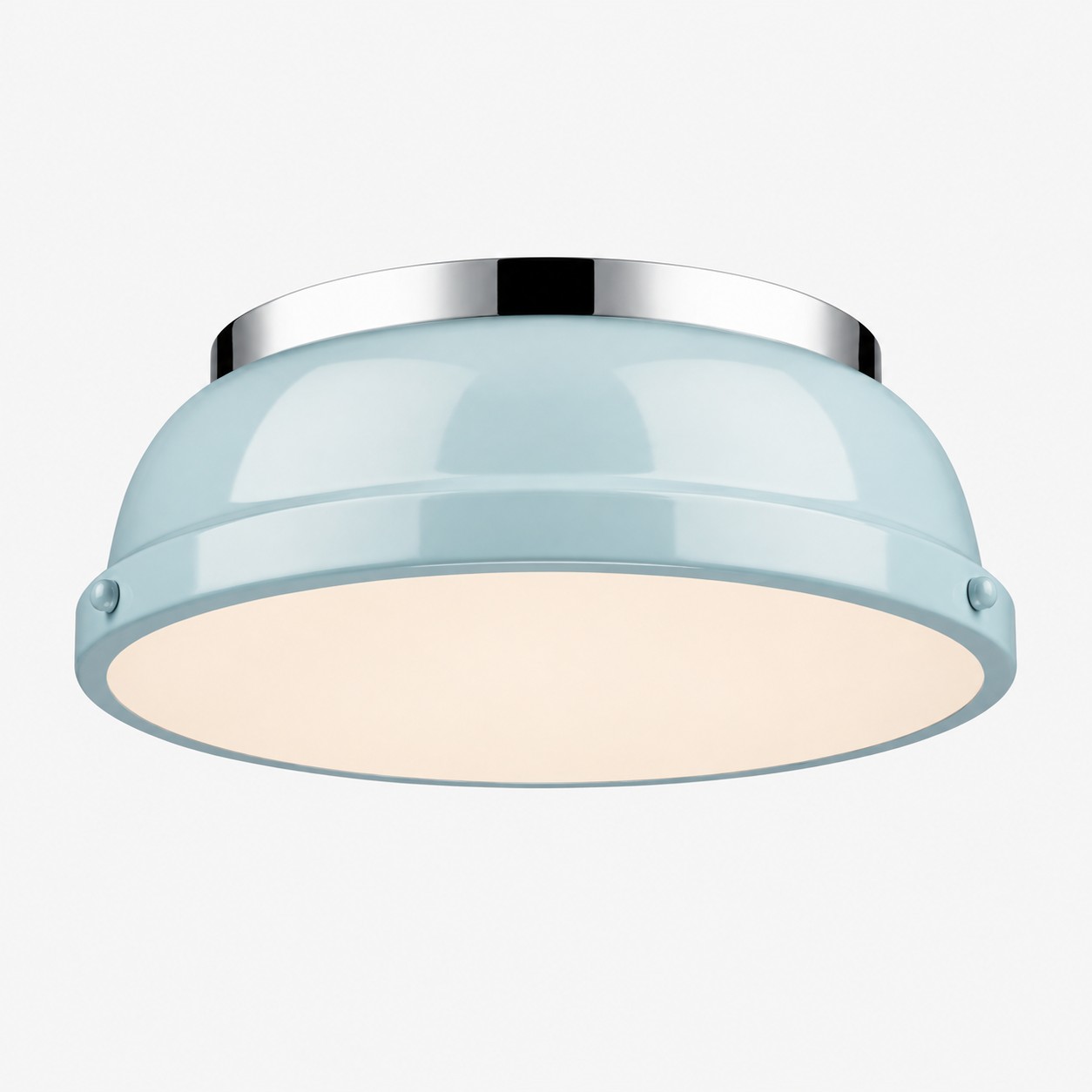 Metal Flush Ceiling Light with a 14-inch diameter and colour choices