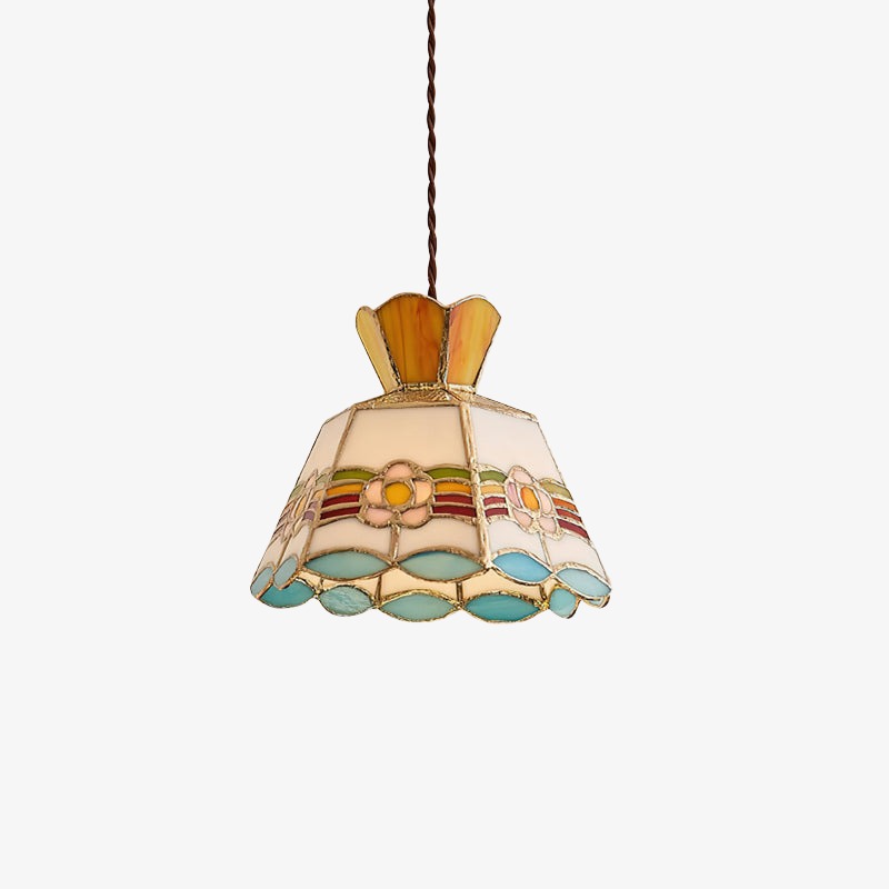 Decorative glass pendant light