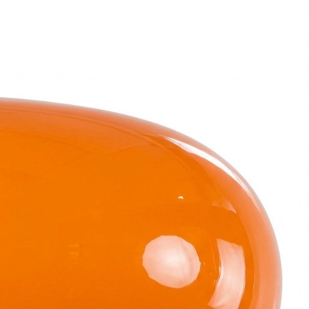 Close detail of orange glass shade