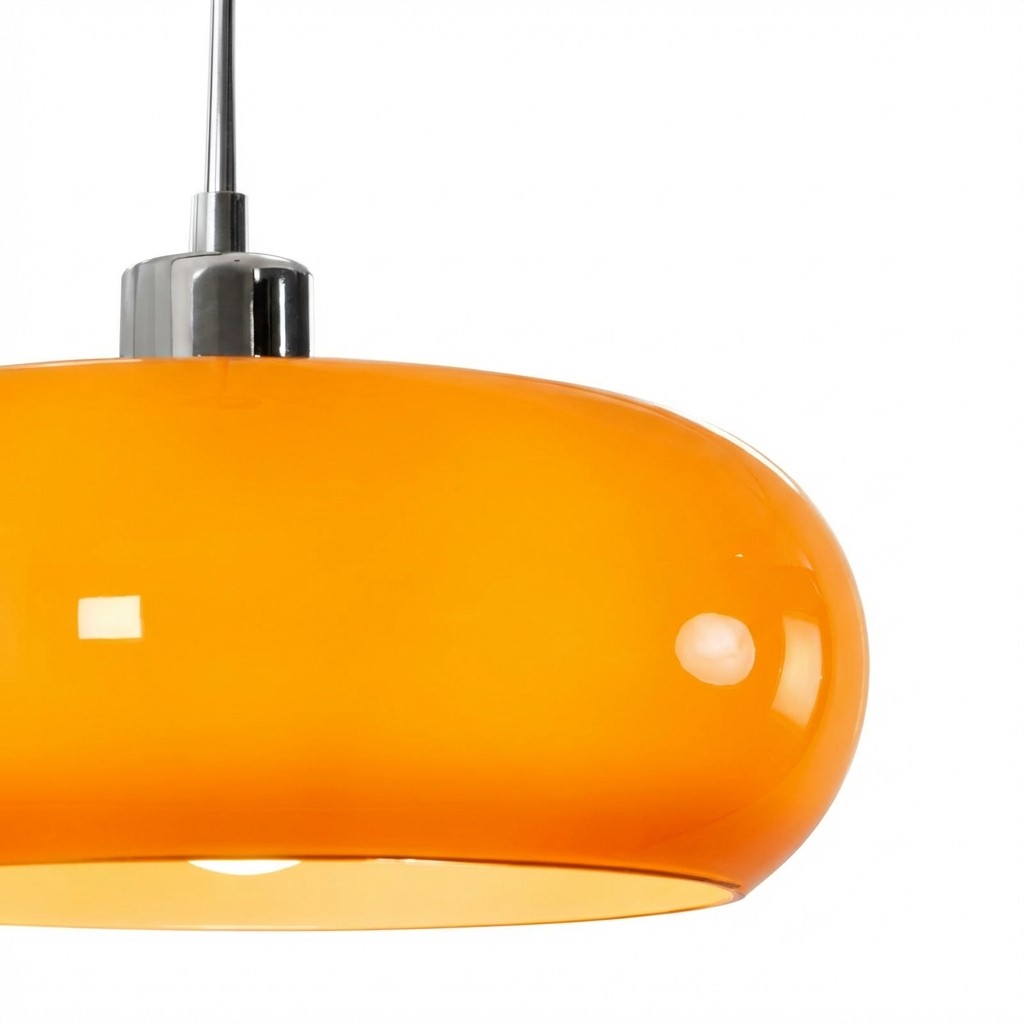 Orange glass shade edge detail
