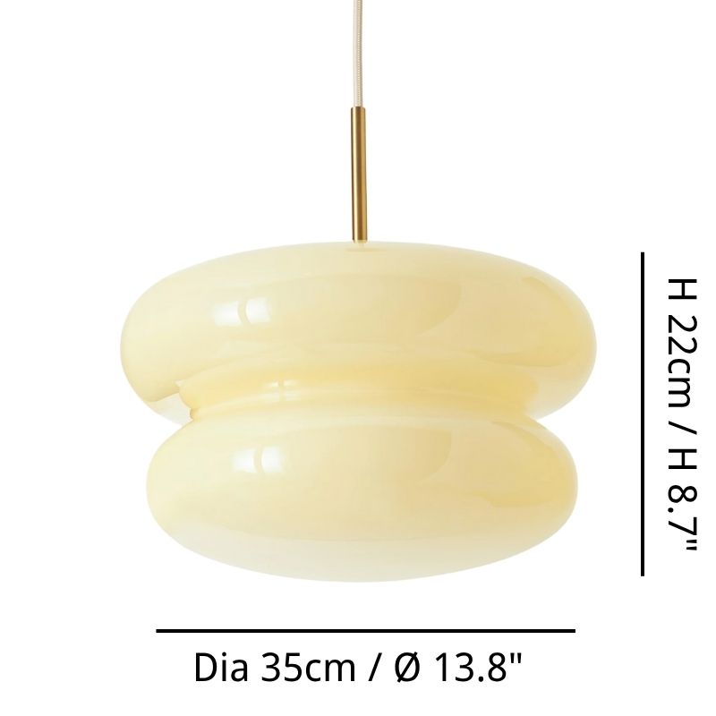 Cirren pendant light size diagram