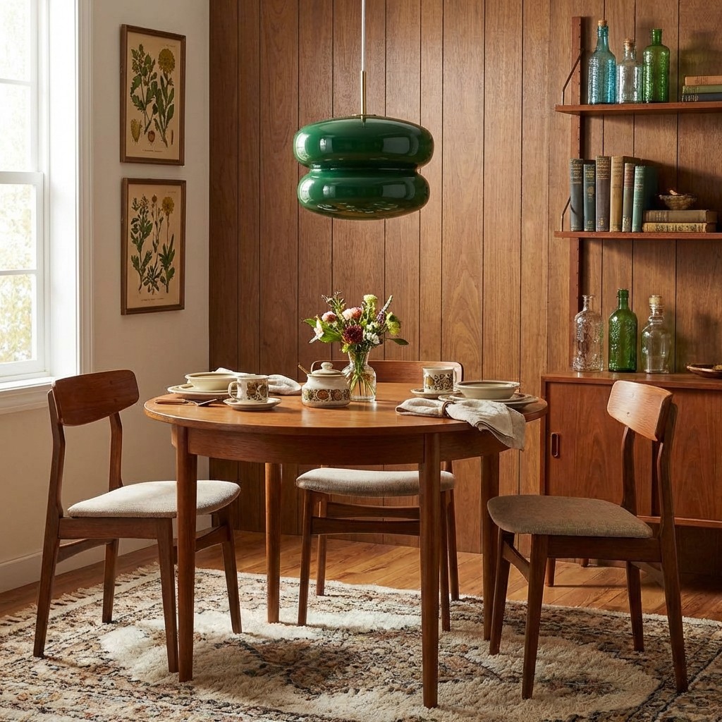 Green Cirren pendant light in a dining room