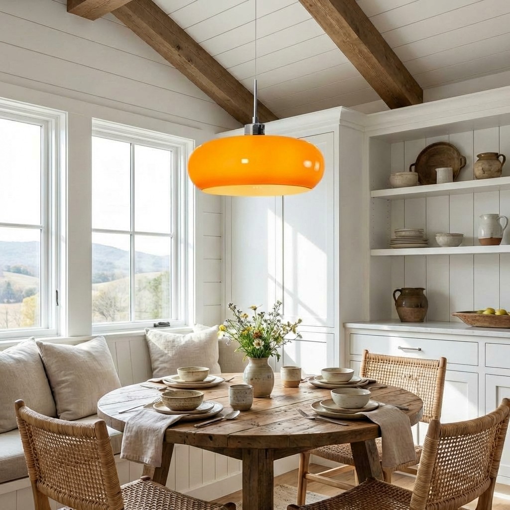 Cirren pendant light above a dining table
