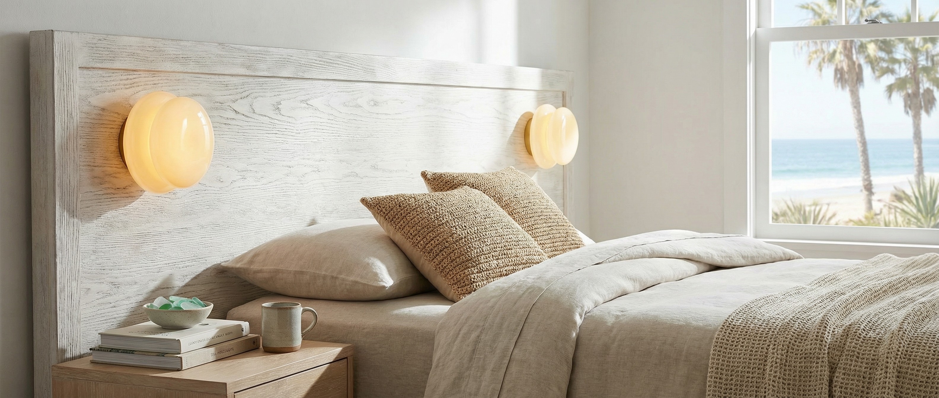 Cirren wall sconce styled in a living room