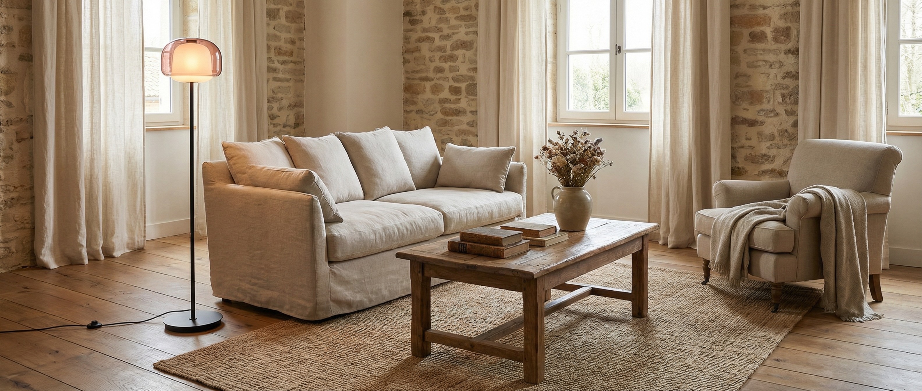 Clinco floor lamp in a contemporary interior setting