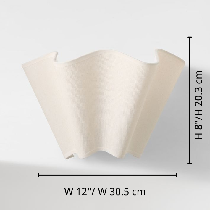 Oslan wall sconce dimensions W 12 inches or W 30.5 cm and H 8 inches or H 20.3 cm