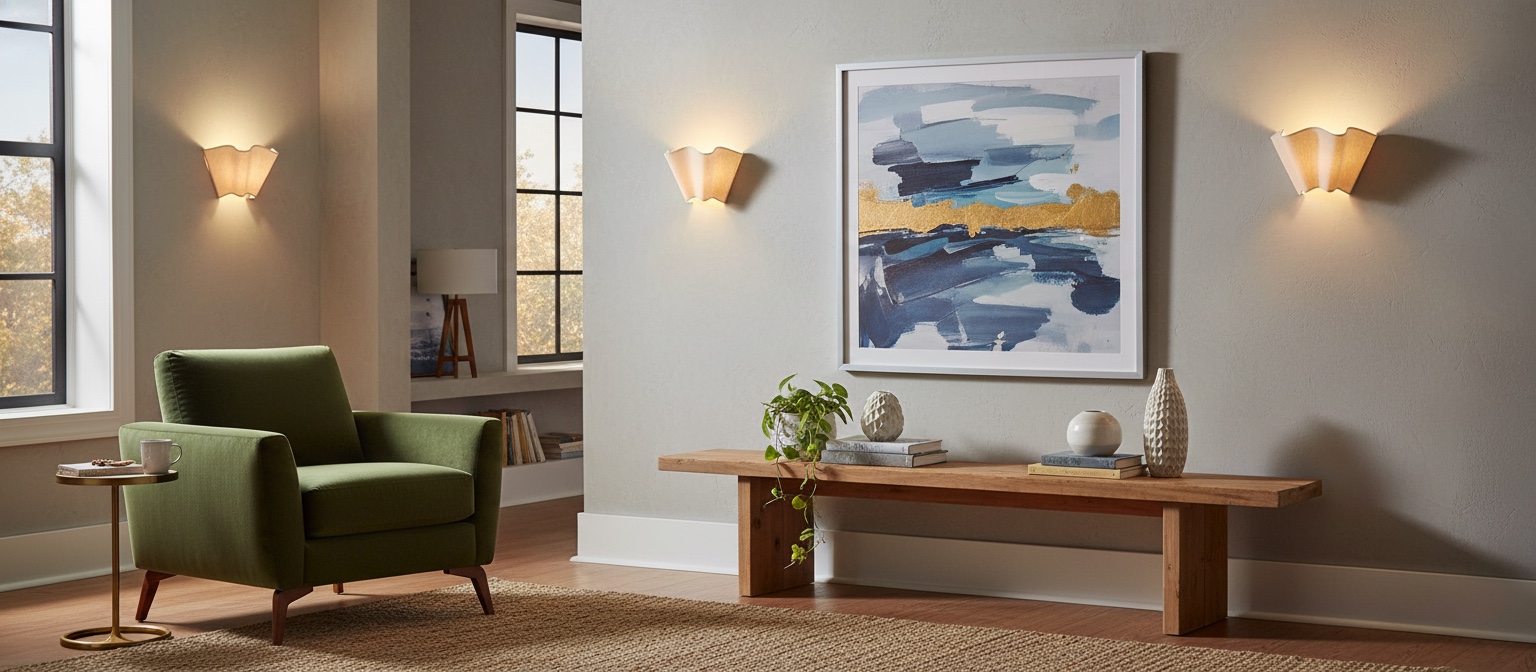 Oslan Collection wall sconces in a living room