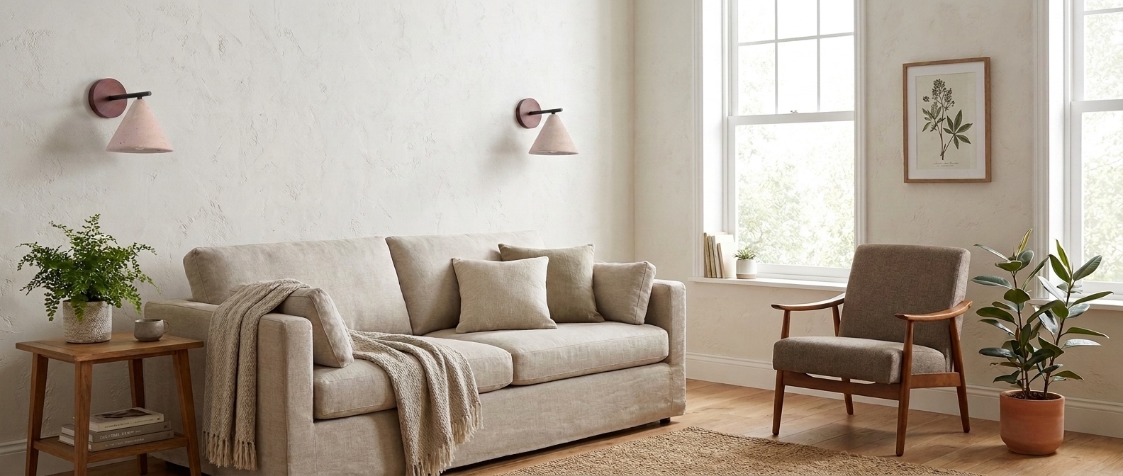 Travira wall lights styled in a living space