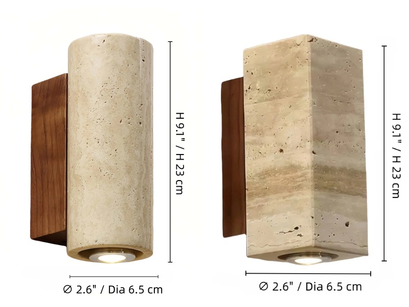 Torvella wall sconce size diagram