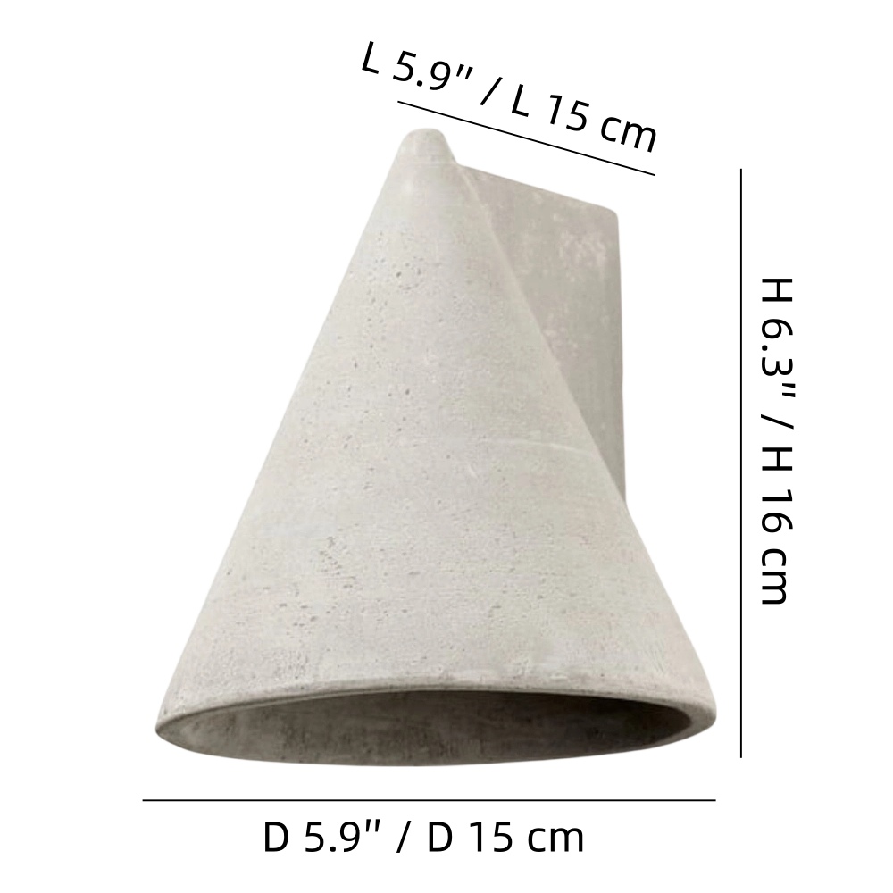 Concrellia wall sconce size diagram