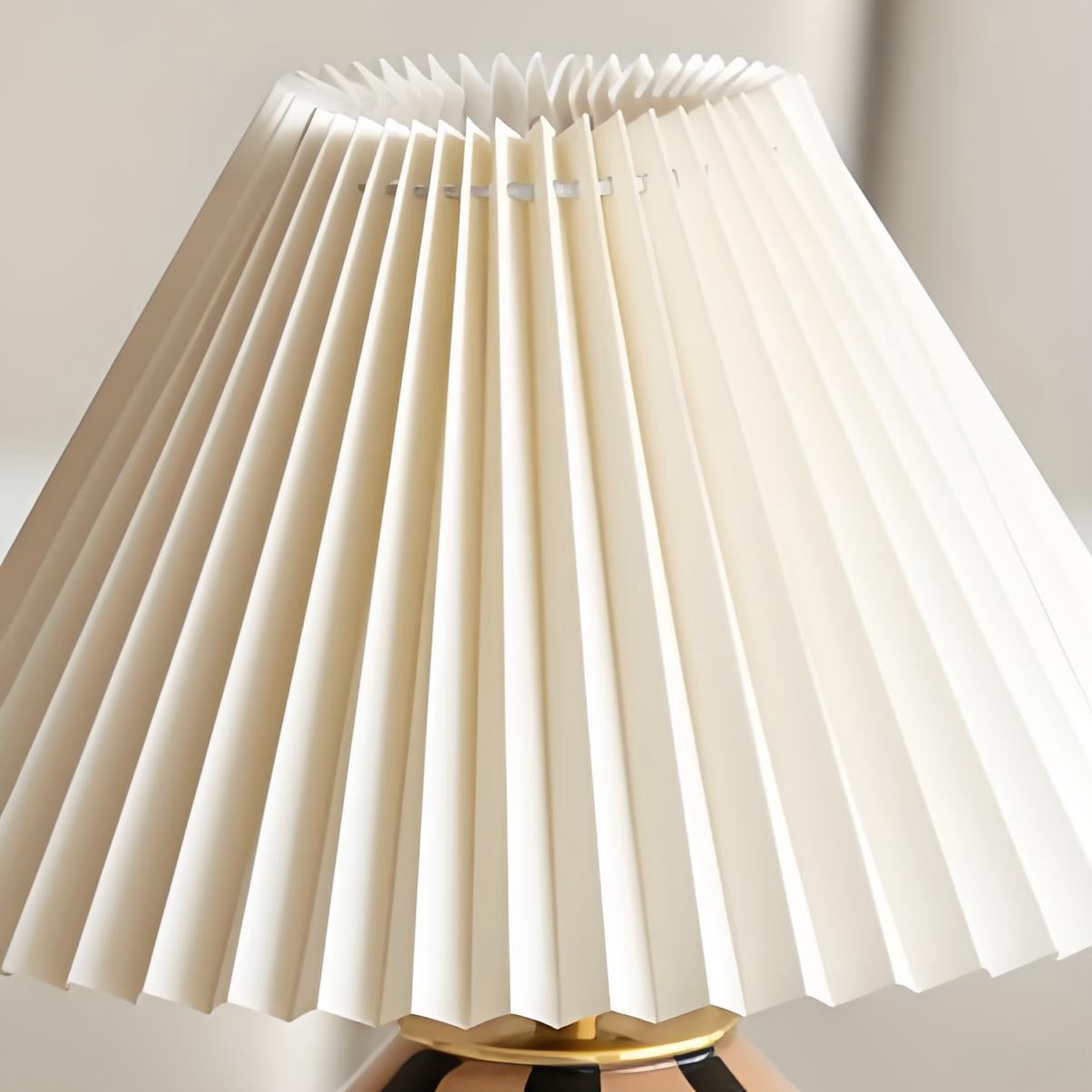 Close detail of the Undara pleated fabric shade construction