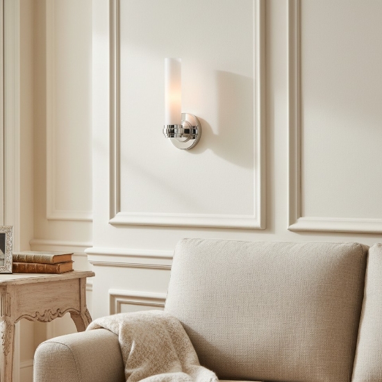Roven wall sconce in a softly styled interior