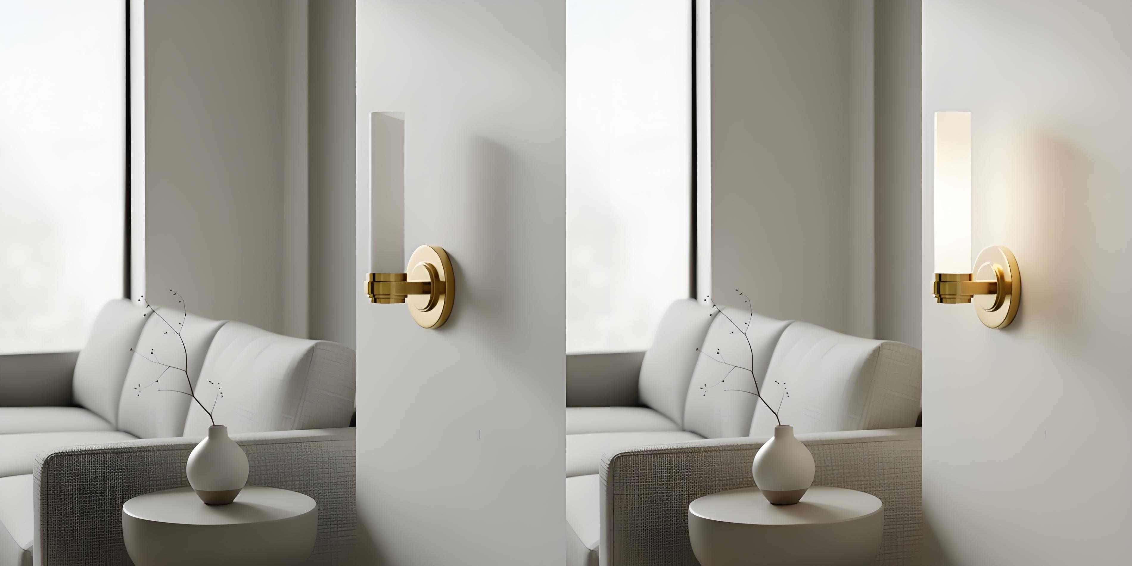 Roven wall sconce switch light comparison