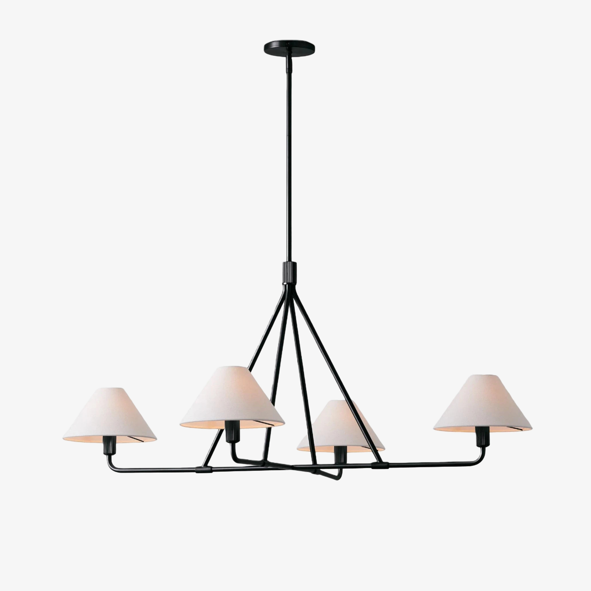 Diora Mid Century Modern Linear Cone Chandelier