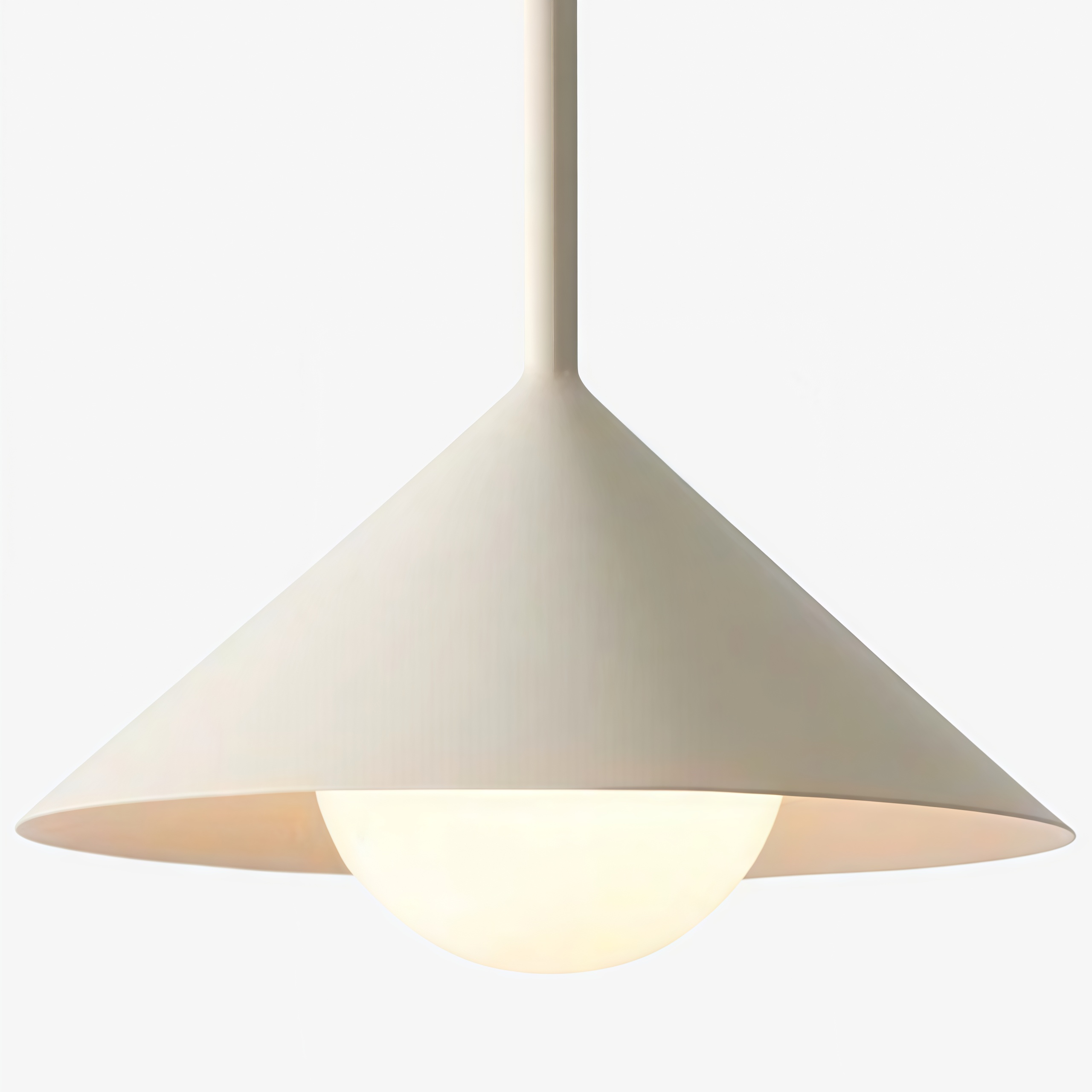 Alabaster Brivana pendant cone shade detail