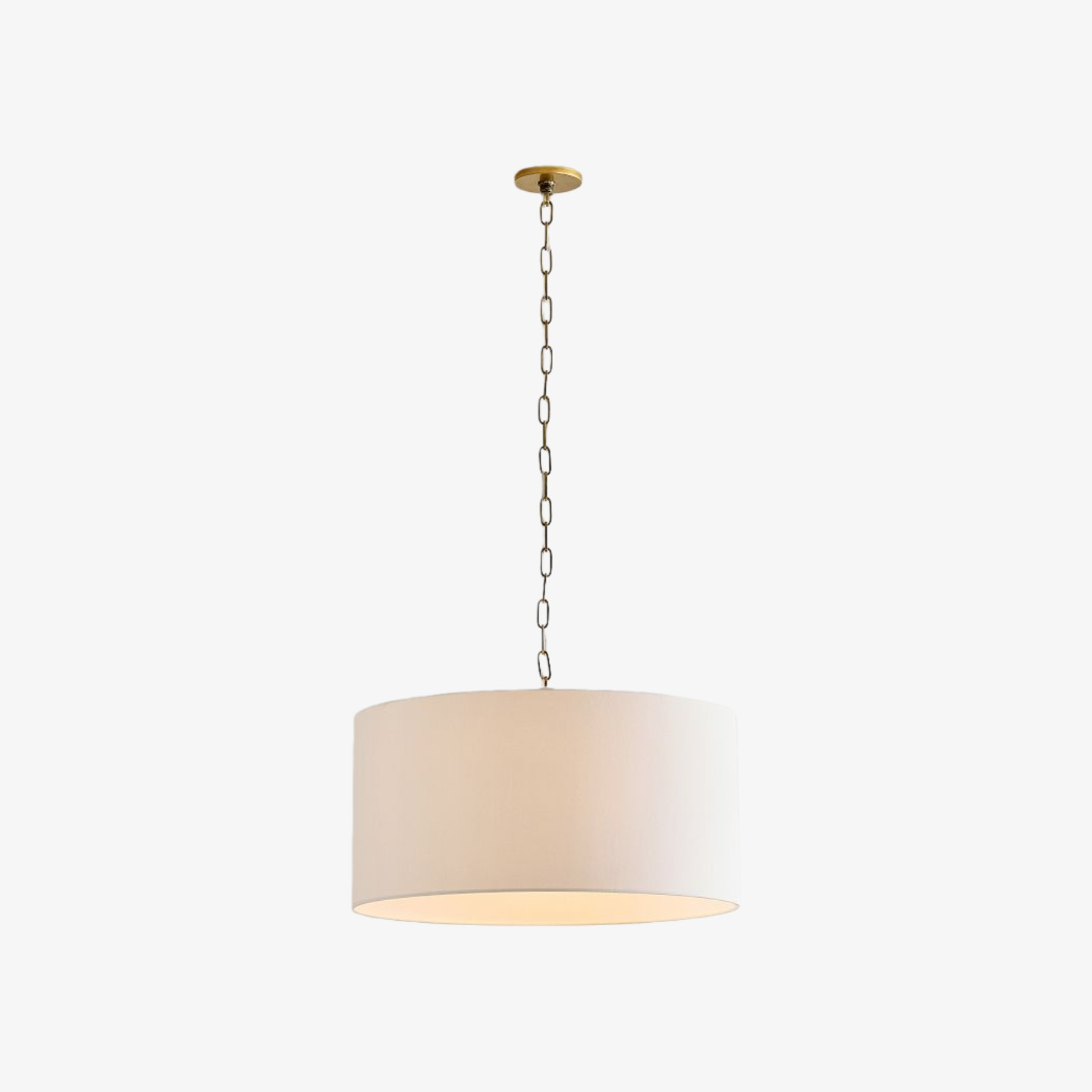 Dumora Vintage Brass Linen Drum Pendant Light – Modern Industrial Ceiling Lamp for Dining Rooms and Kitchens