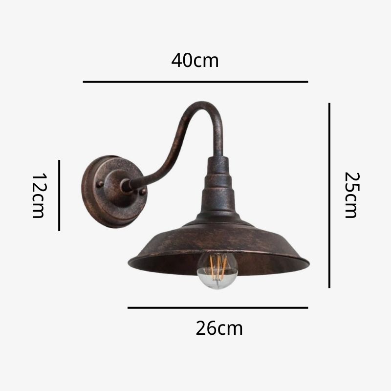 Korvi wall light dimensions diagram