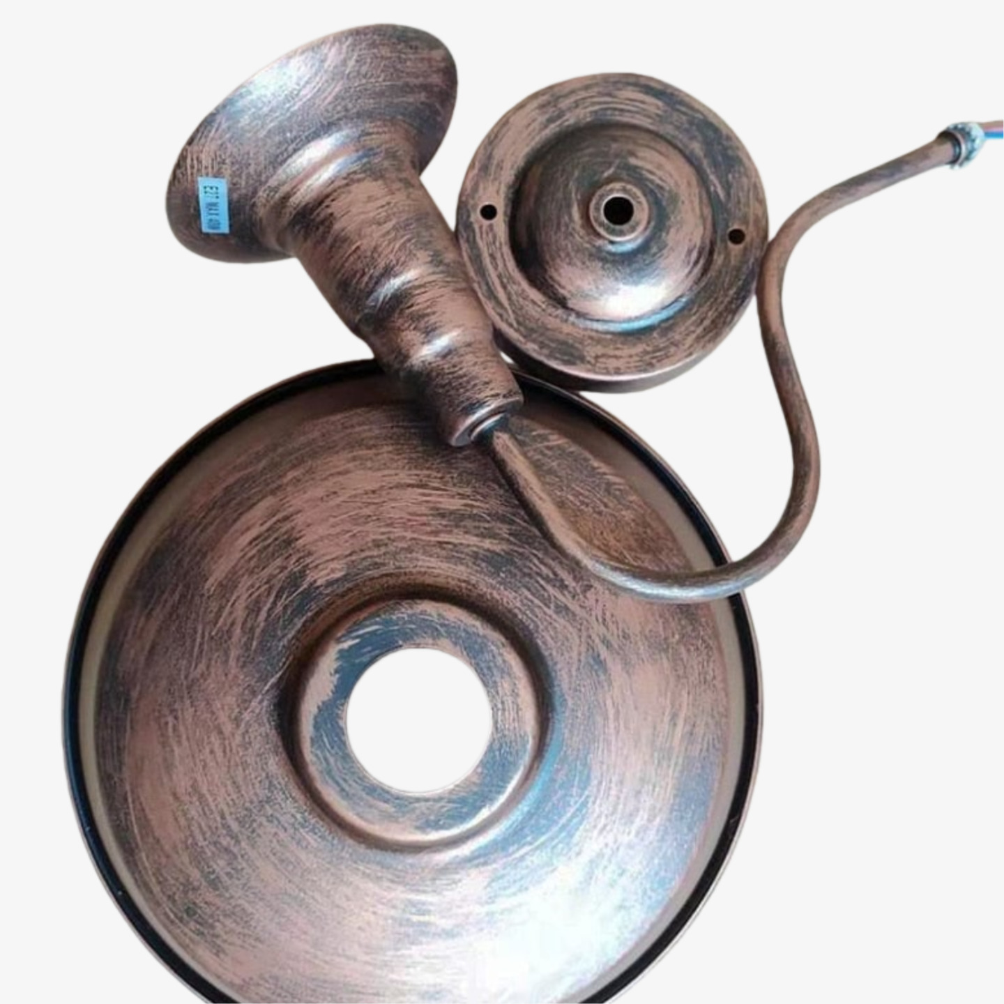 Korvi wall light shade and mounting hardware detail
