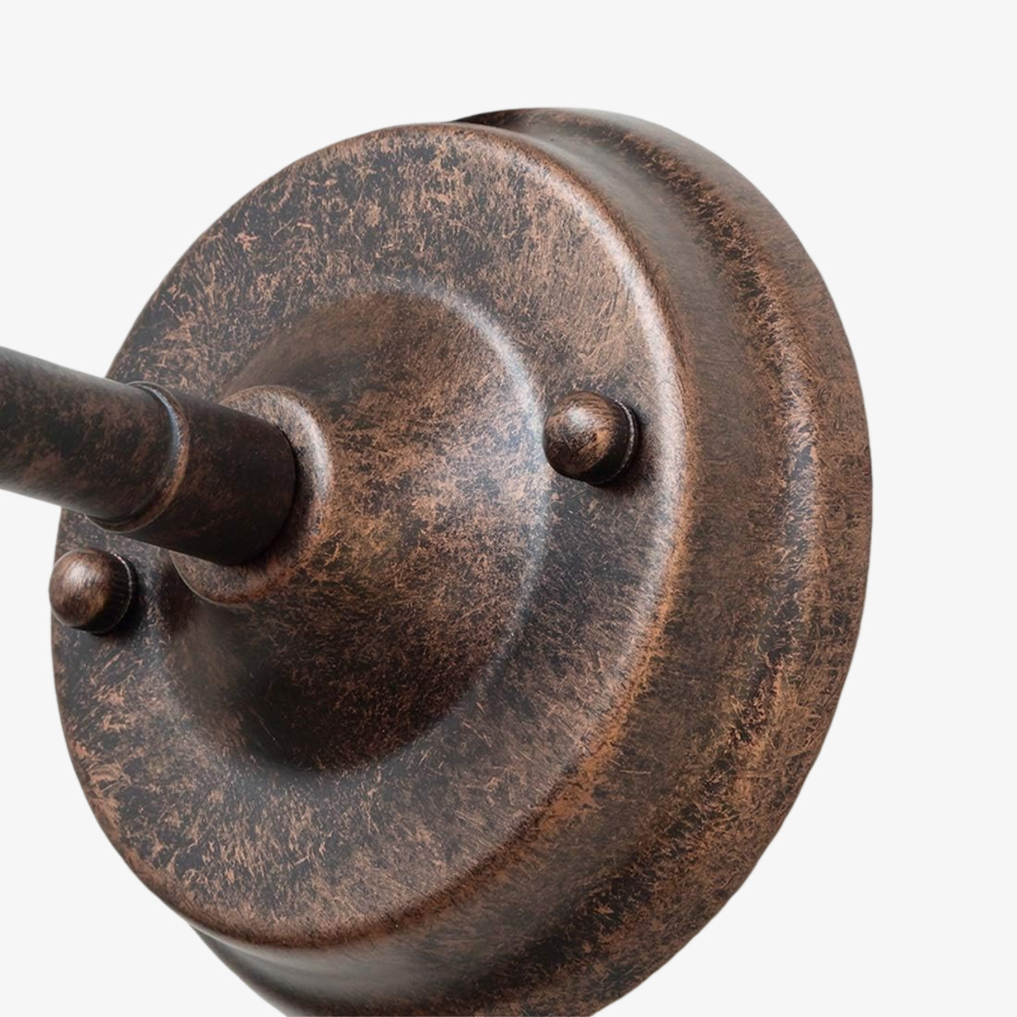Close-up of Korvi vintage rust backplate and arm detail