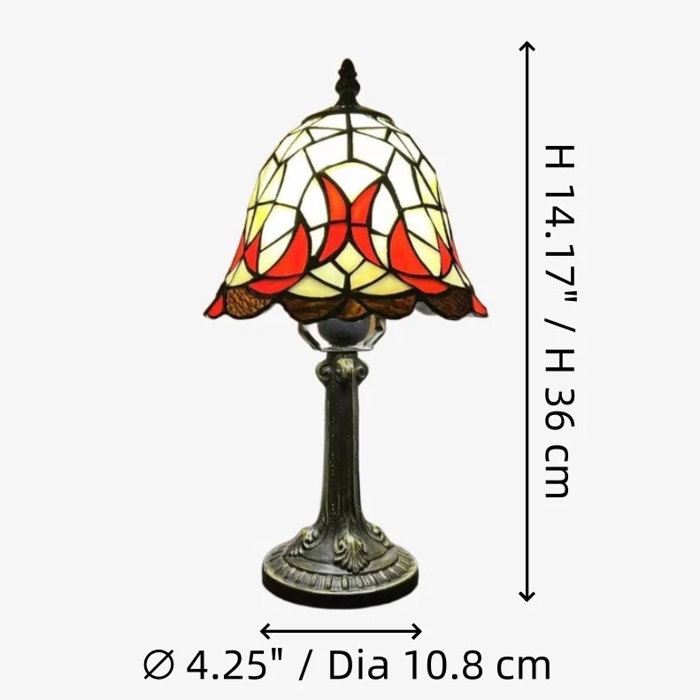 Tiffany table lamp dimensions diagram