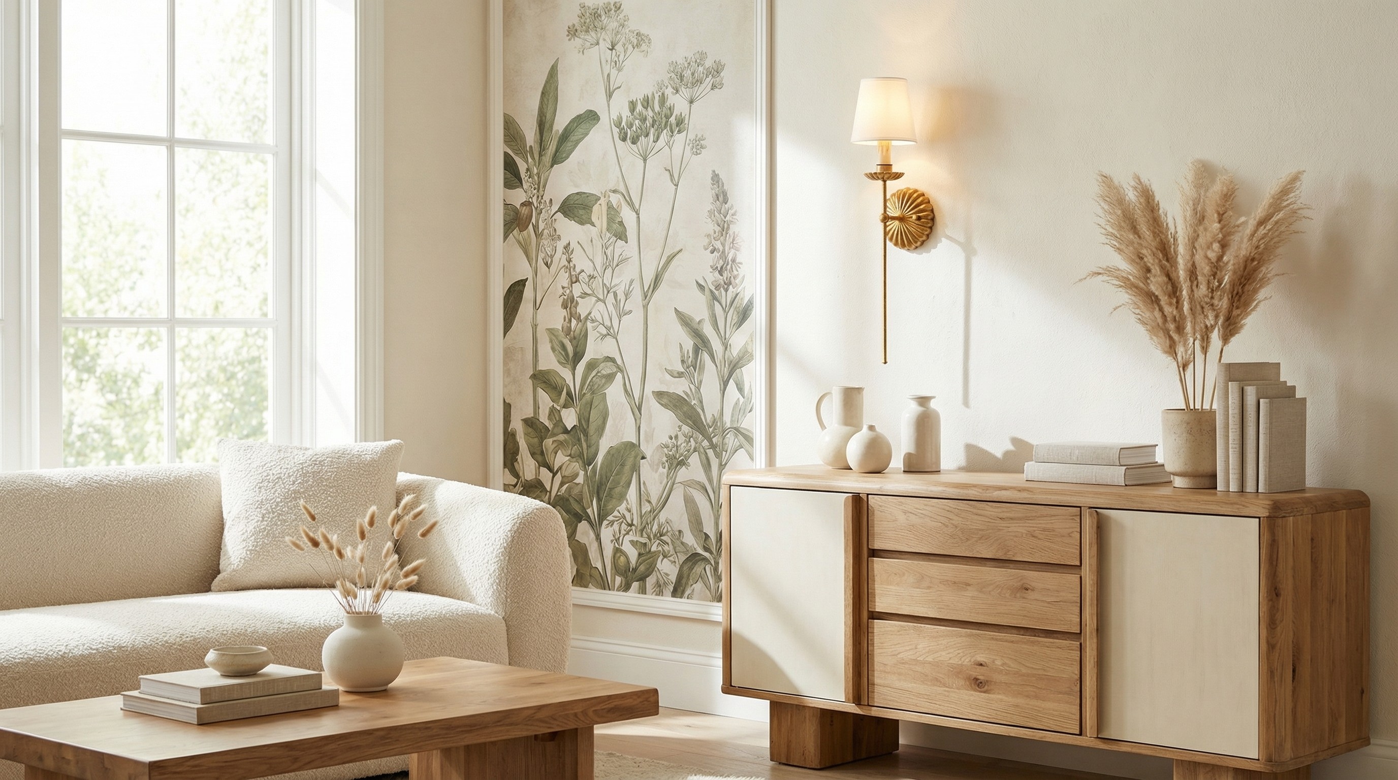 Roven wall lamp styled beside a bed