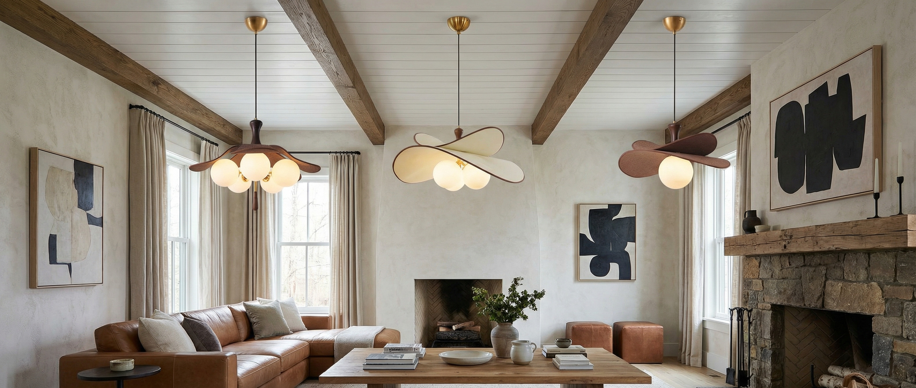 Orrise Collection room scene with coordinated pendant lights