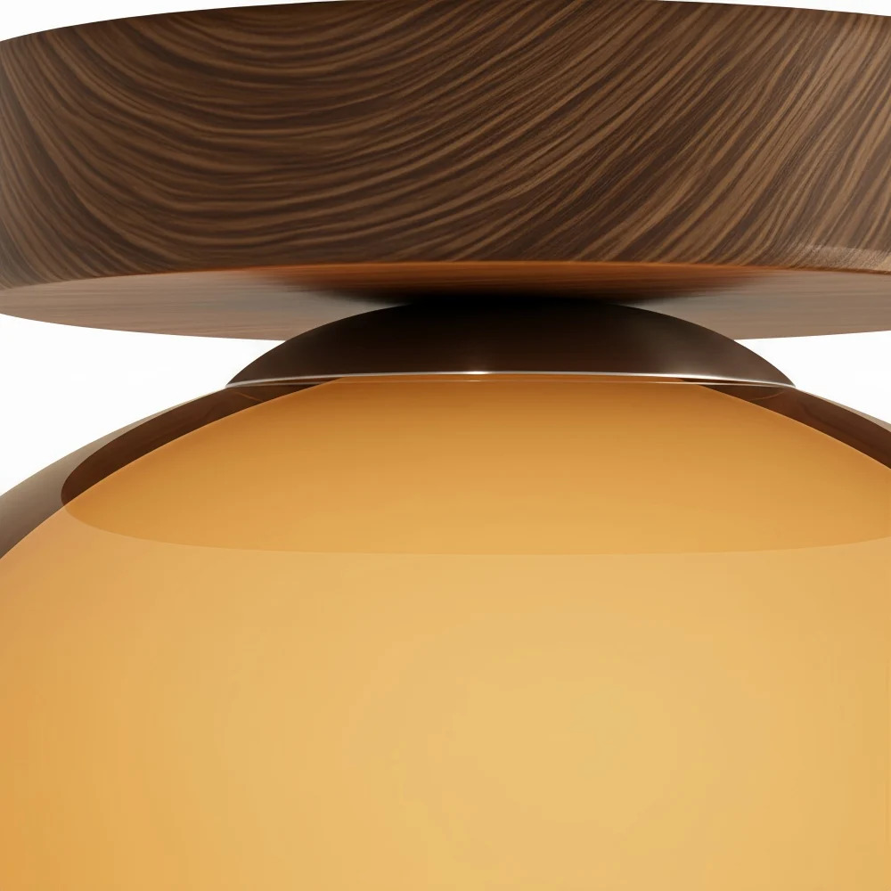 Close-up of layered sunset lamp shade