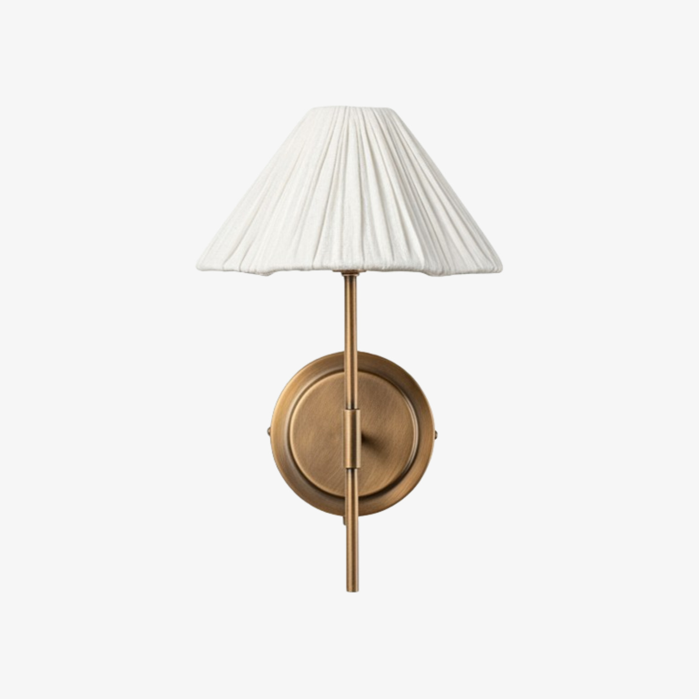 Luminella coordinating wall lamp in aged brass and linen