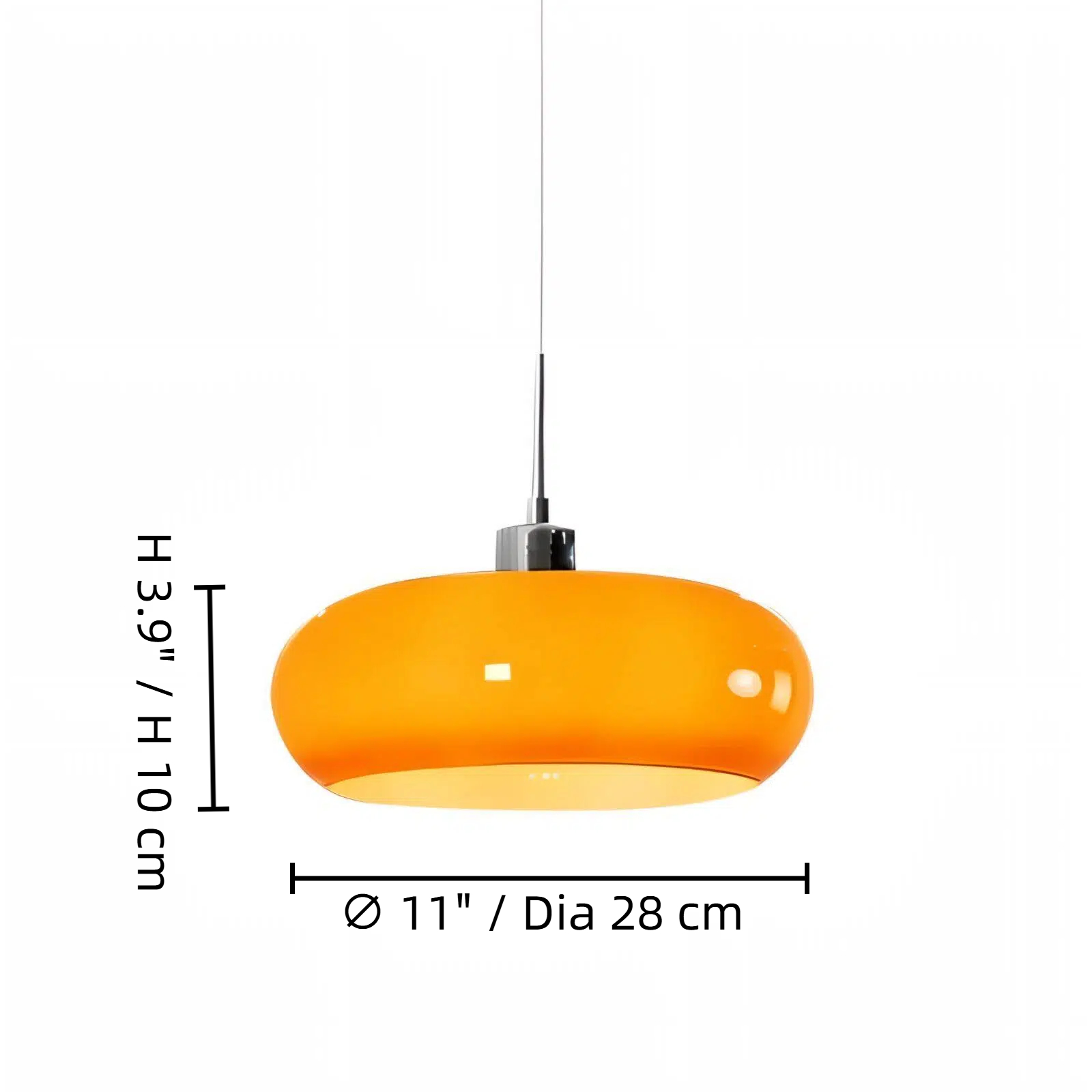 Cirren pendant light dimensions diagram