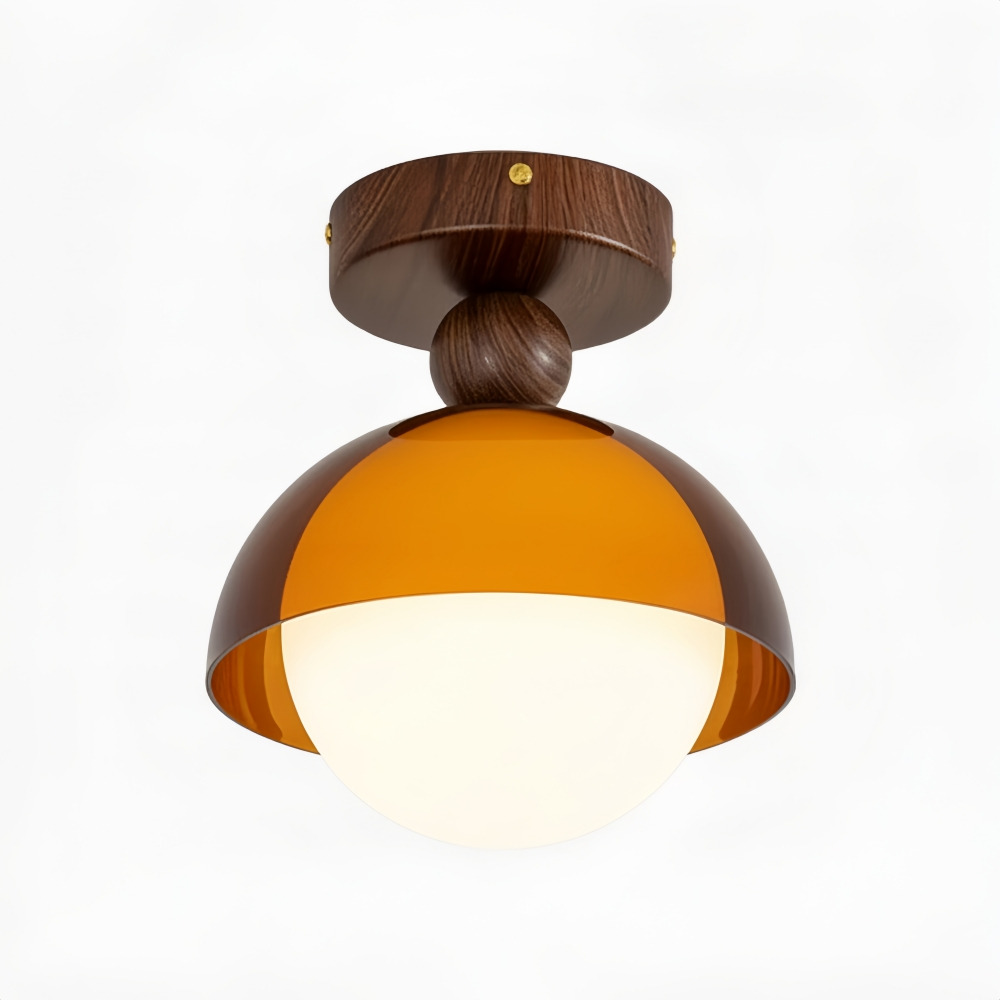C-Walnut-Amber ceiling lamp option