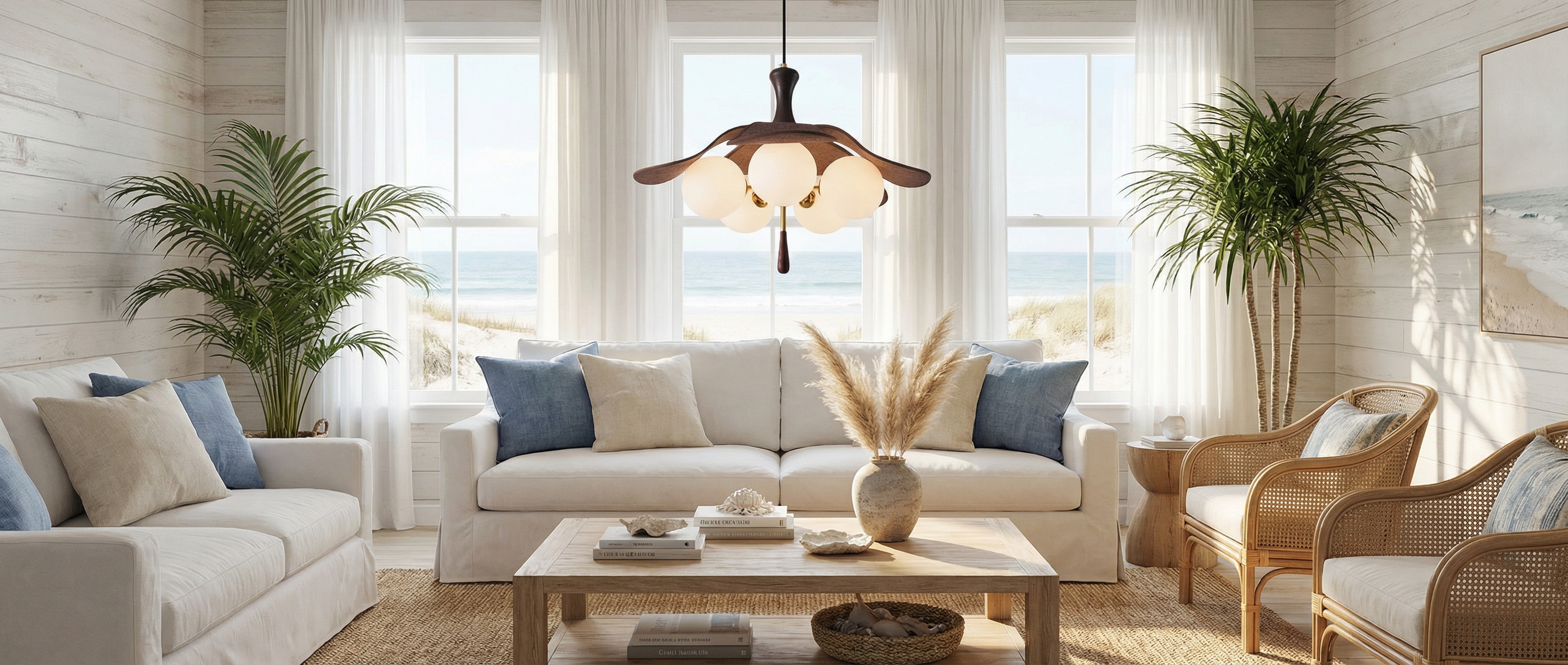 Orrise pendant light in a refined residential interior