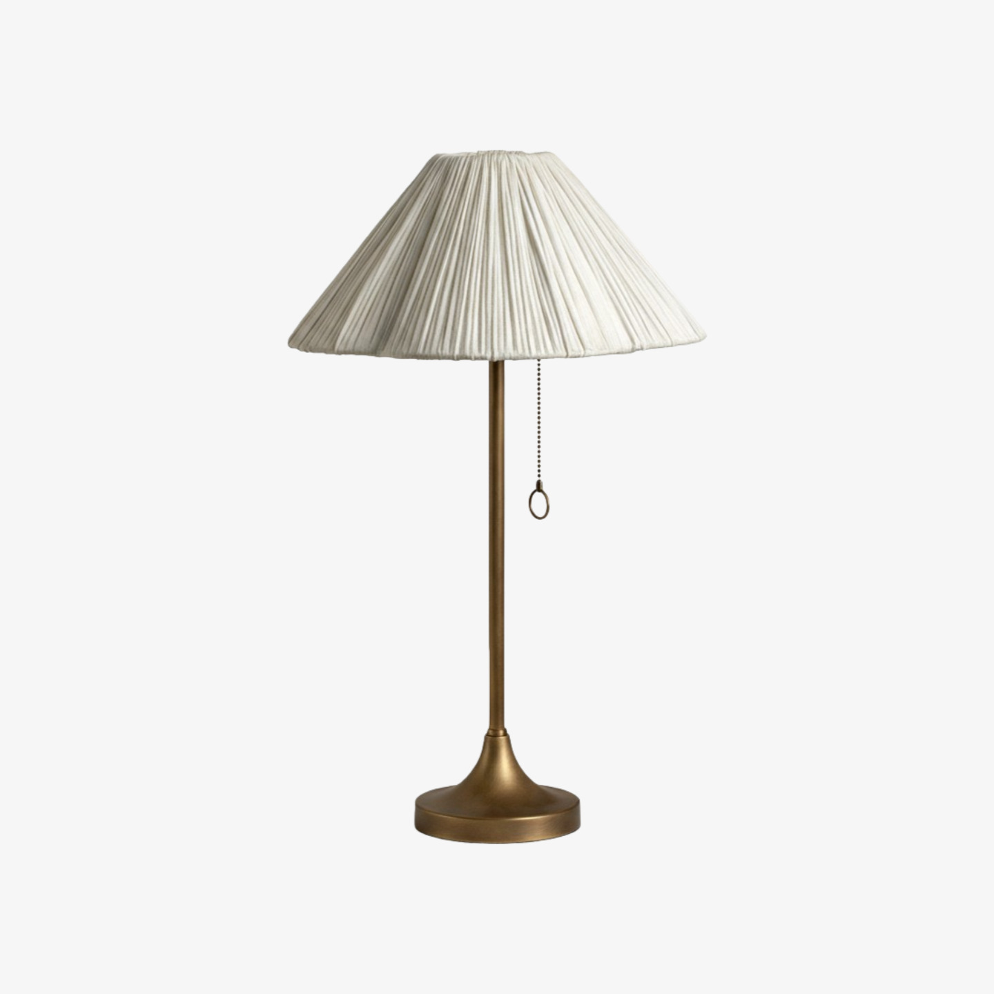 Luminella Linen Floor Lamp with Aged Brass Base