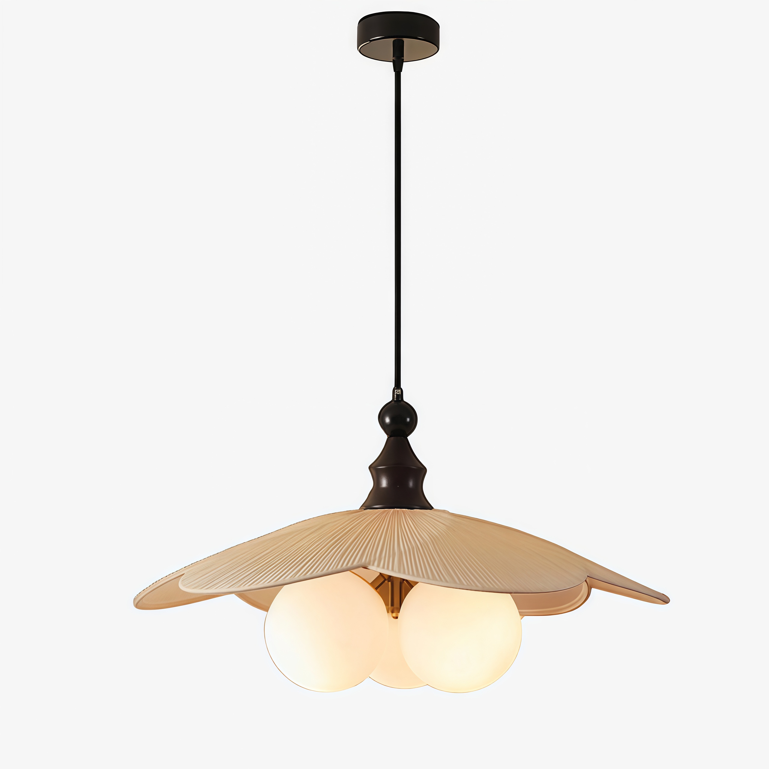 Orrise Rustic Inspired Three Light Chandelier with Layered Design for Bedroom and Dining Area