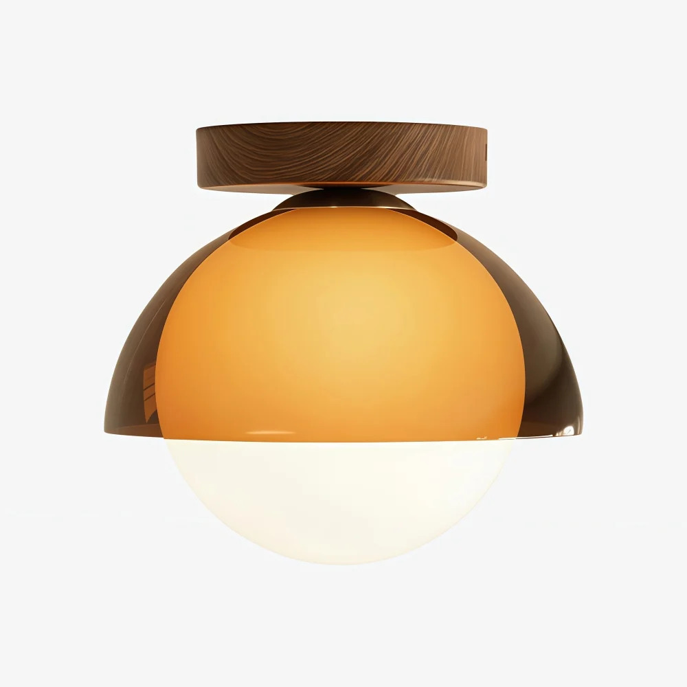 A-Walnut-Amber ceiling lamp option