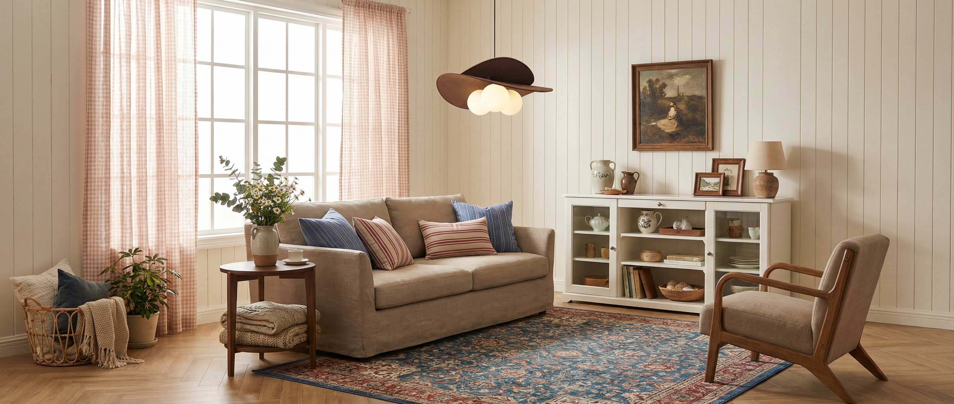 Orrise pendant light in a warm interior scene