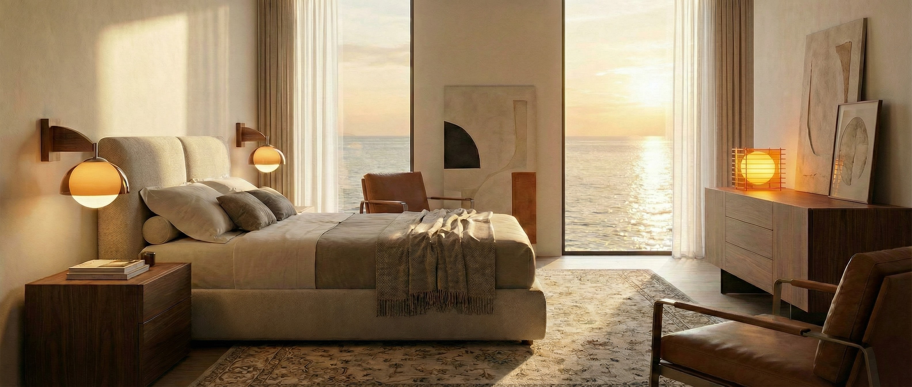 Sunset Collection bedroom lighting scene