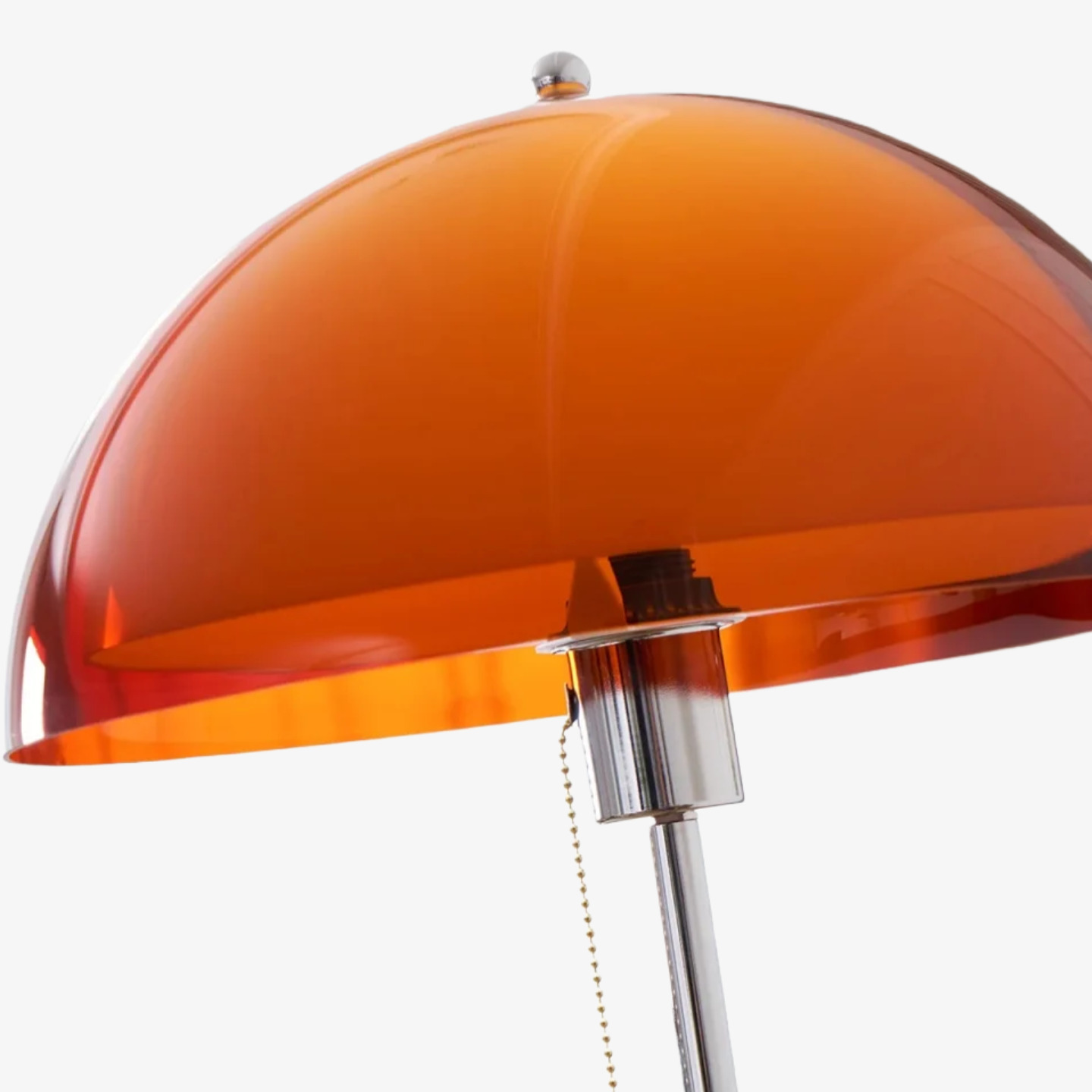 Afterglow amber shade and lamp stem detail