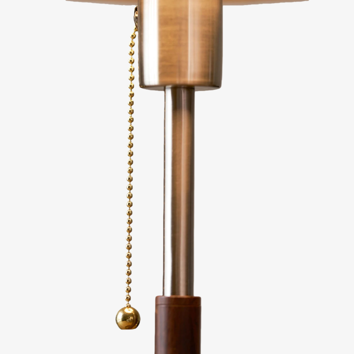 Afterglow lamp pull-chain and metal stem detail