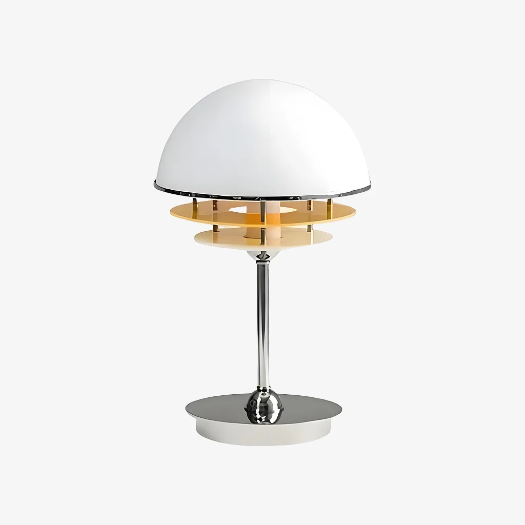 Afterglow table lamp in Silver-White and Orange finish