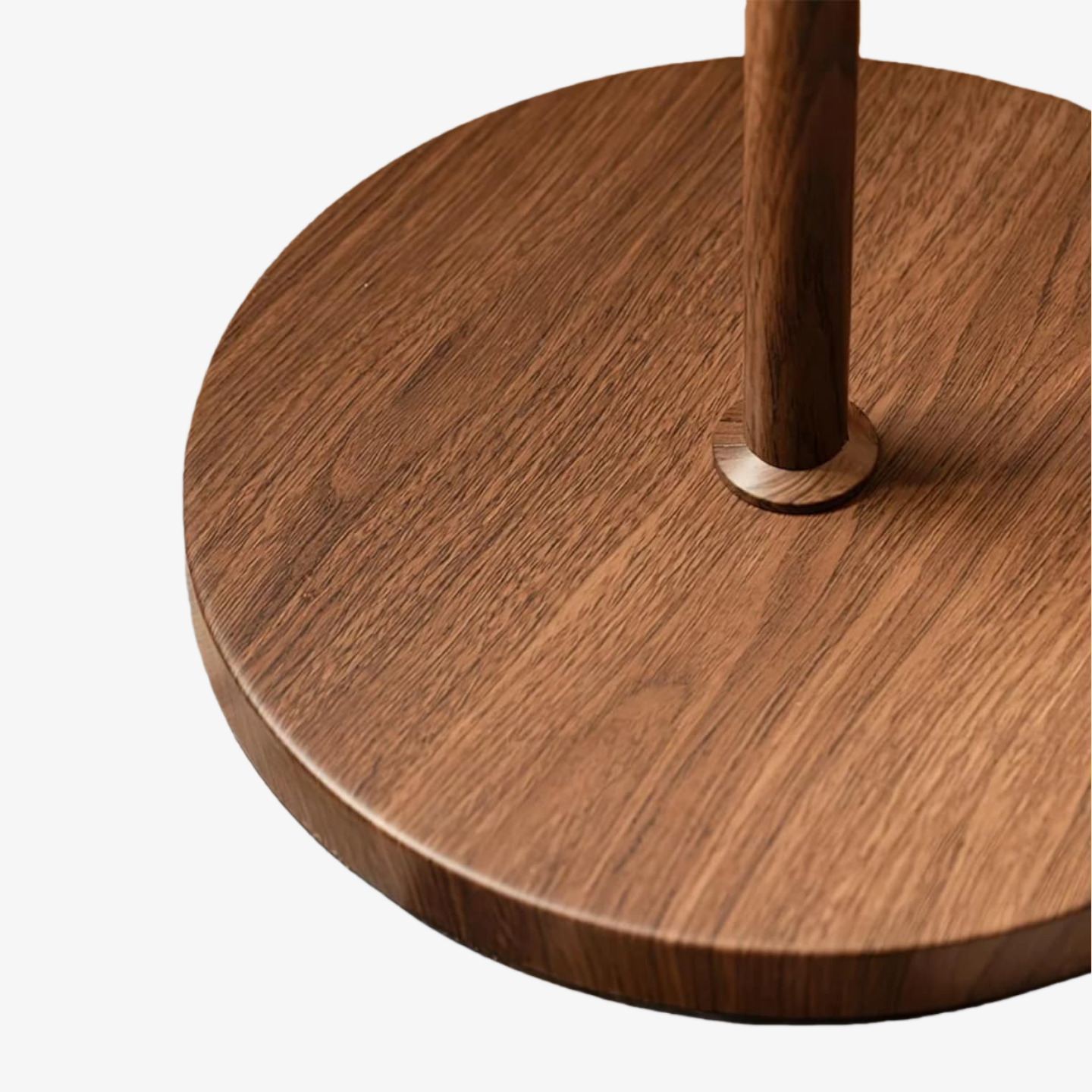 Walnut color base and standing pole detail
