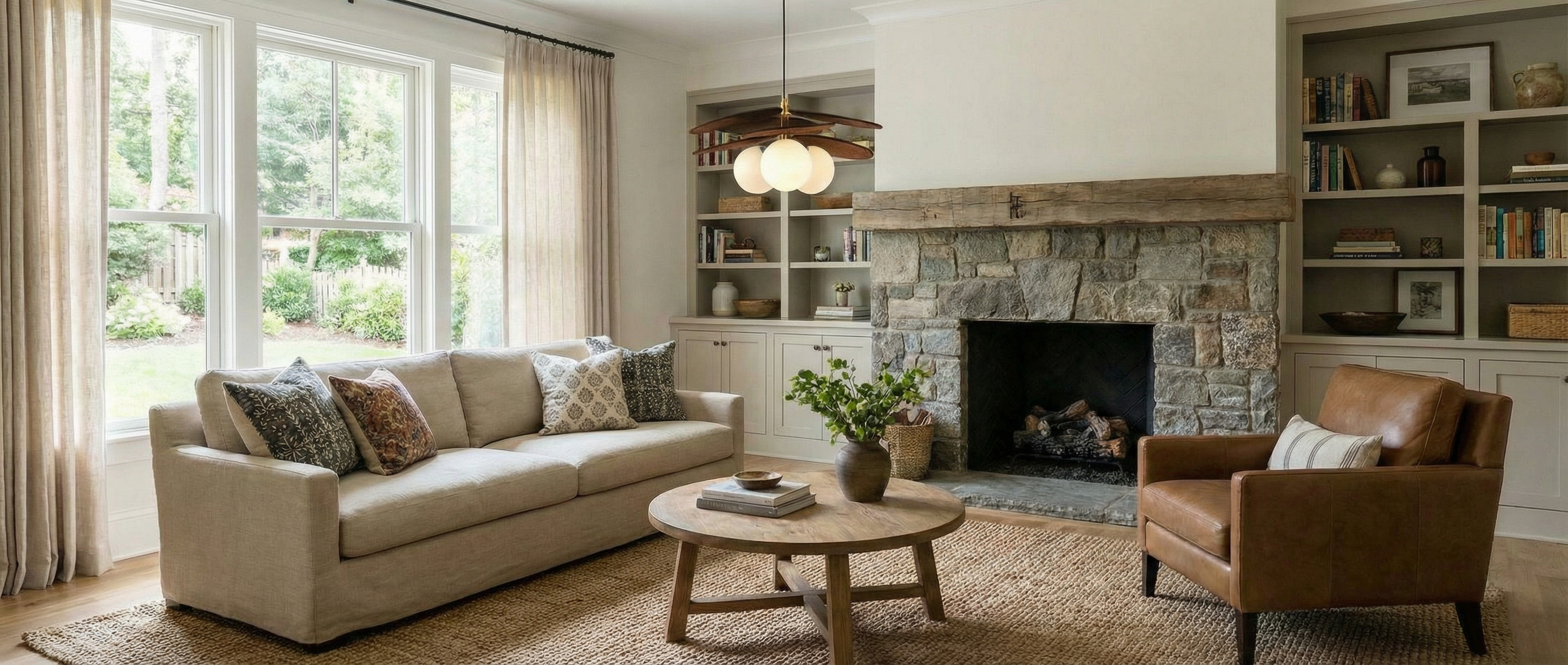Orrise pendant lights in a dining room