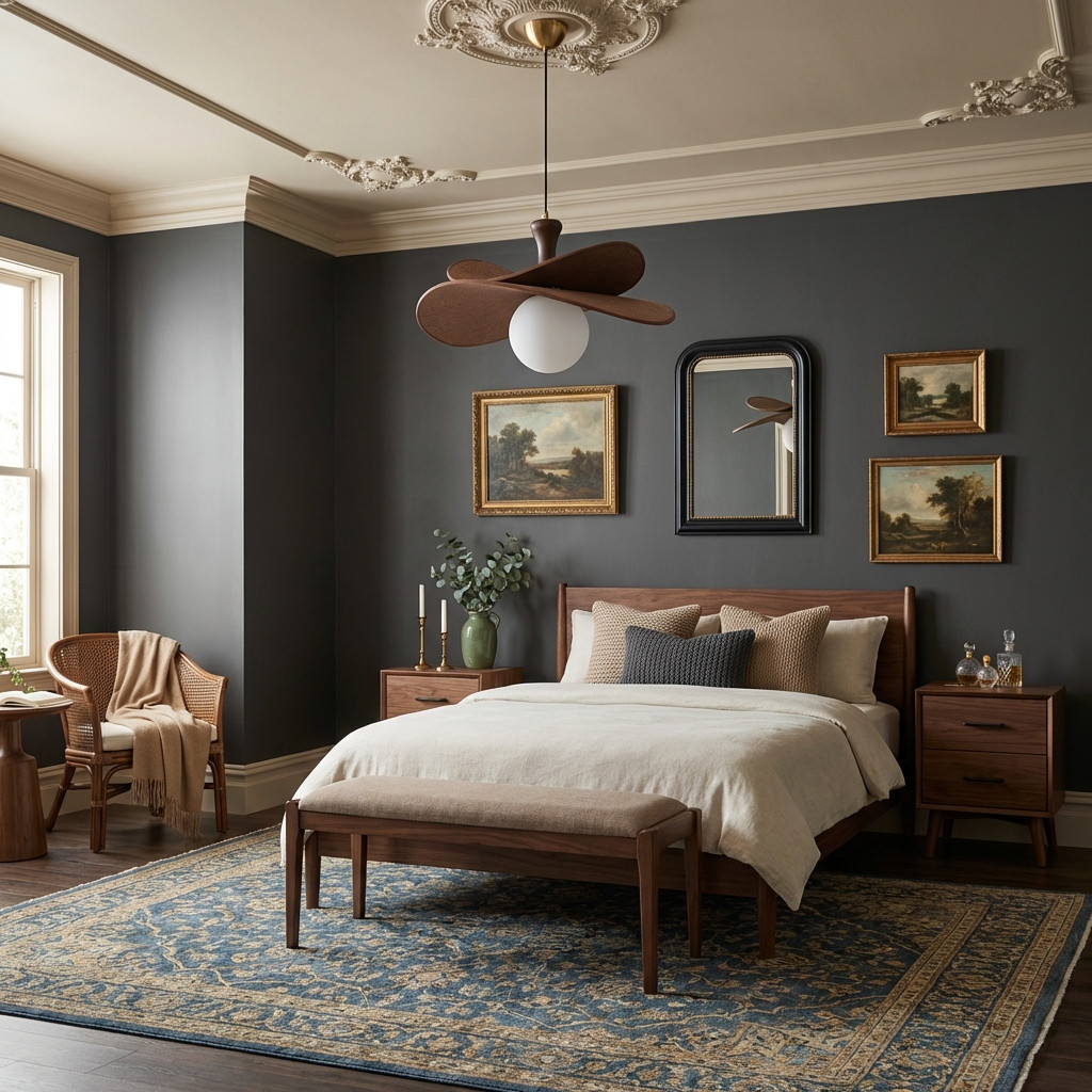 Orrise pendant light in a bedroom setting