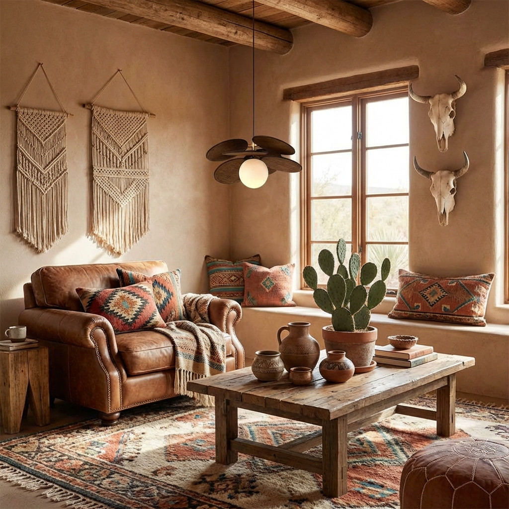 Orrise pendant light above a lounge seating area