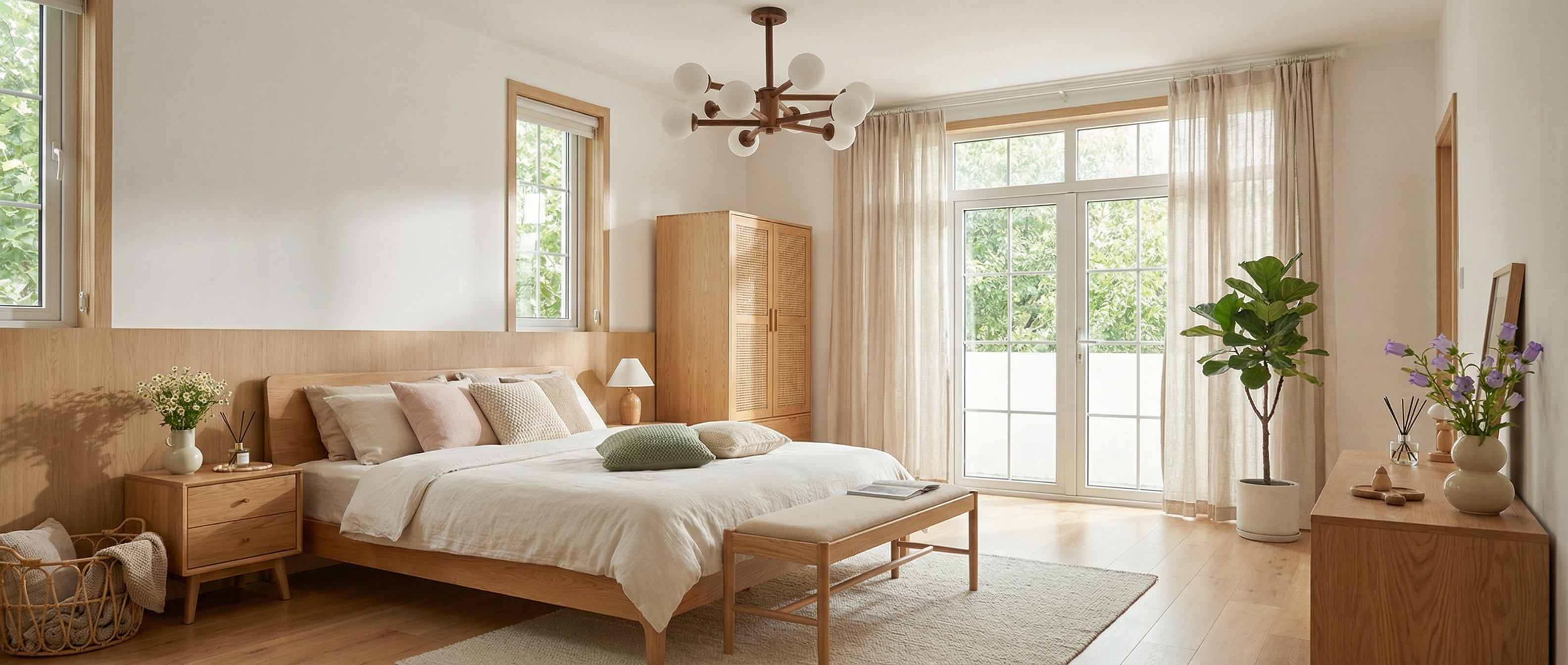 Orrise chandelier styled above a dining table