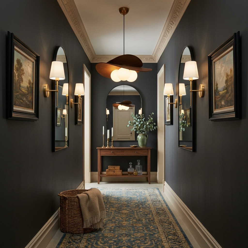 Orrise pendant light in an entryway